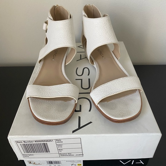 via spiga white sandals